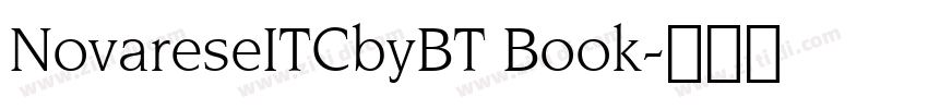 NovareseITCbyBT Book字体转换